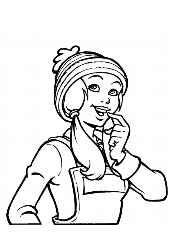 Merel from Amika Colouring page