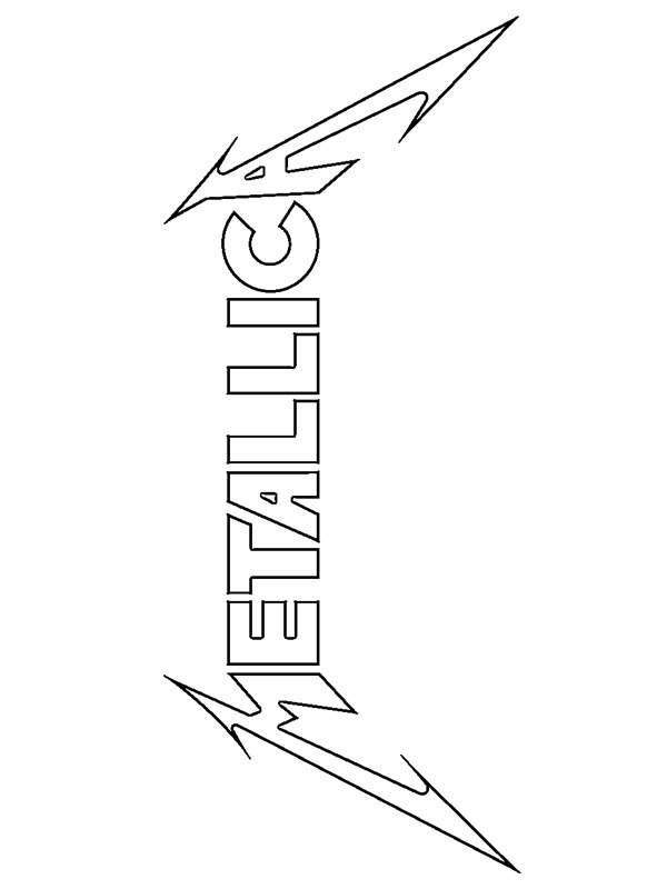Metallica logo Colouring page