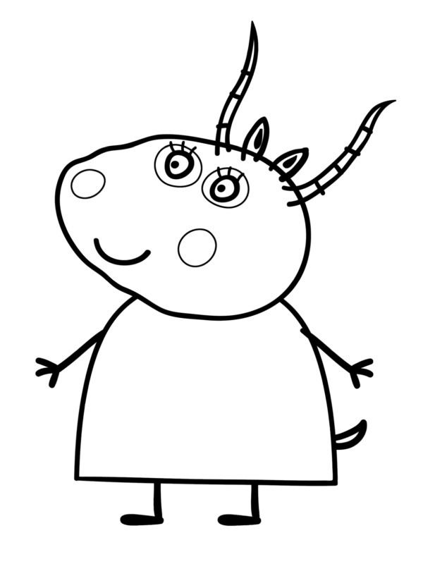 Madame Gazelle Colouring page
