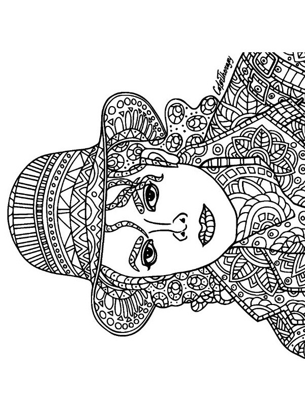 Michael Jackson for adults Colouring page