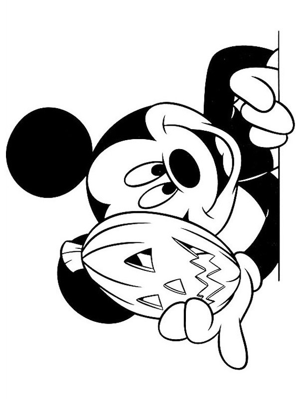 Mickey Mouse Halloween Colouring page