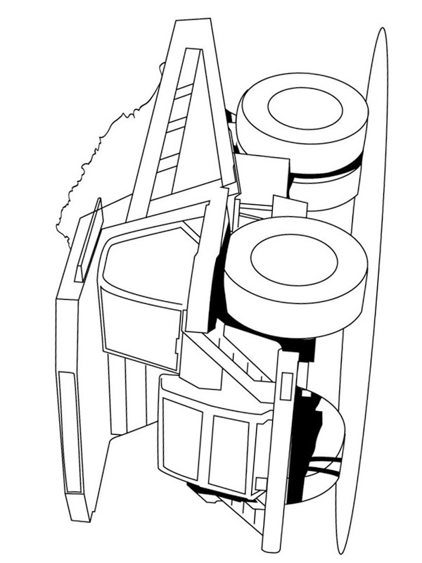 Mining truck Colouring page