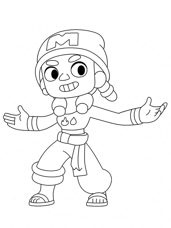 Mina (Brawl Stars) Colouring page