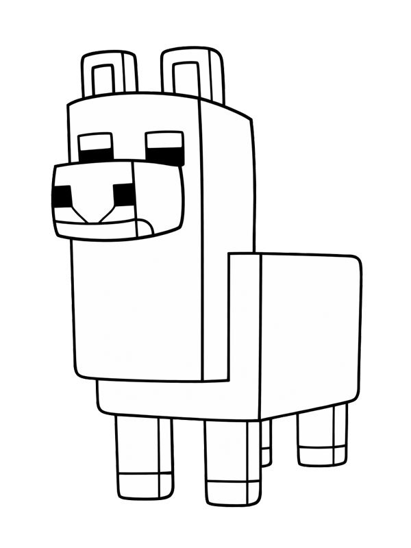 Minecraft Llama Colouring page