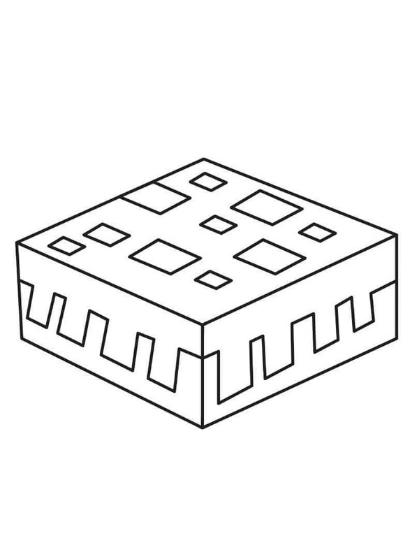 Minecraft Cake Colouring page