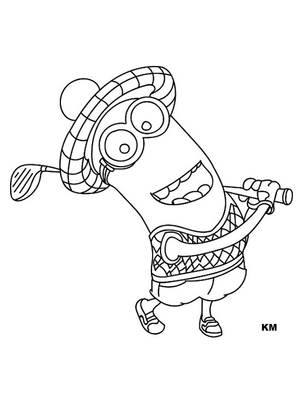 Kevin the Minion Colouring page