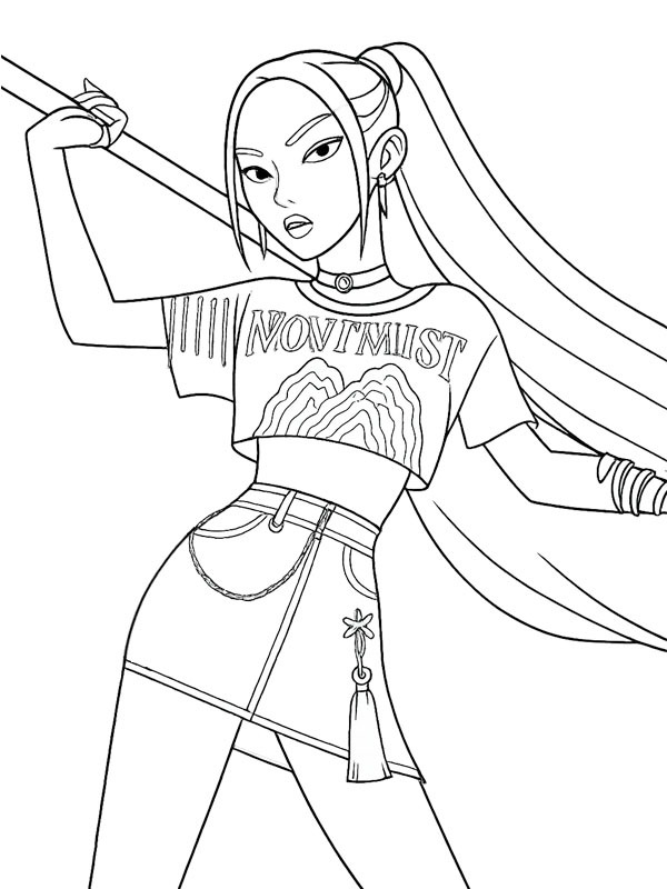 Mira (Kpop Demon Hunters) Colouring page