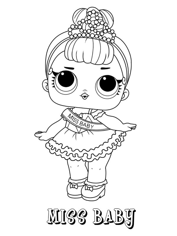 Miss baby Colouring page