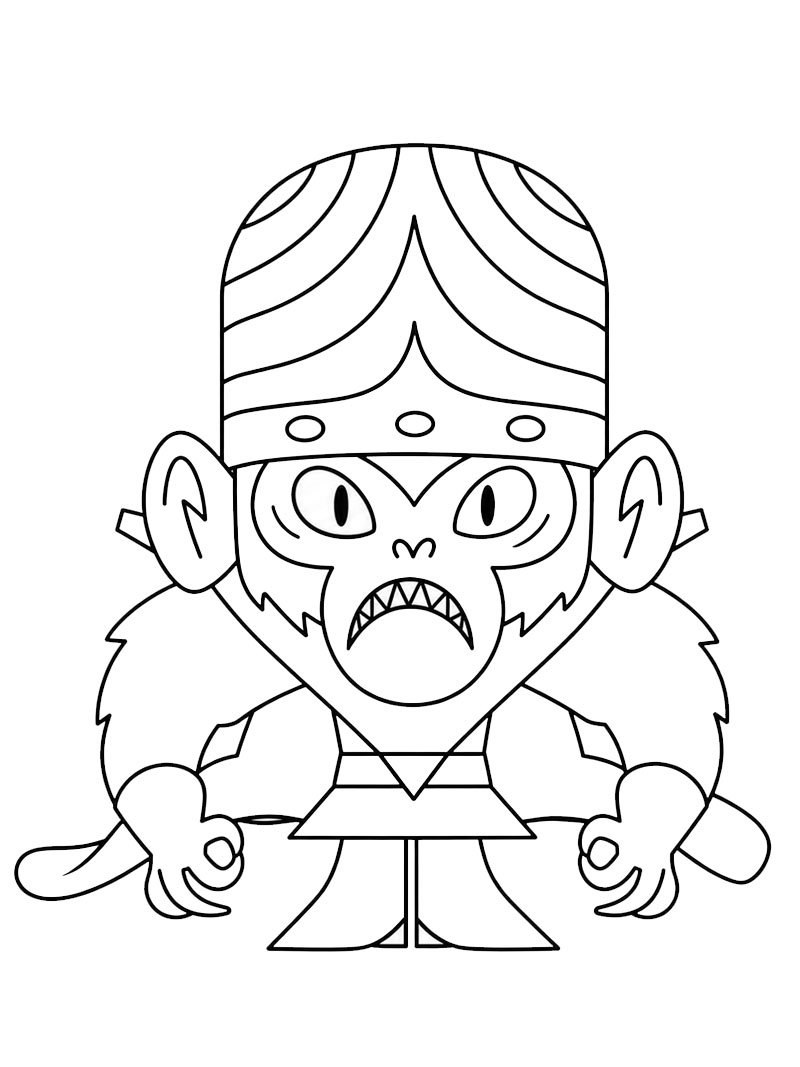Mojo Jojo (Powerpuff Girls) Colouring page Mojo Jojo (Powerpuff Girls) Colouring page