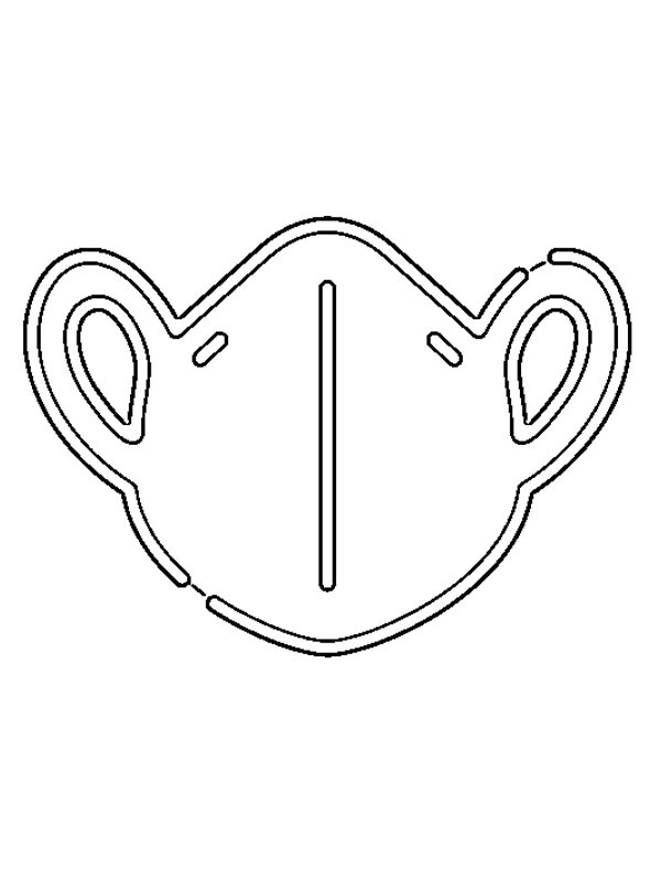 Face mask Colouring page