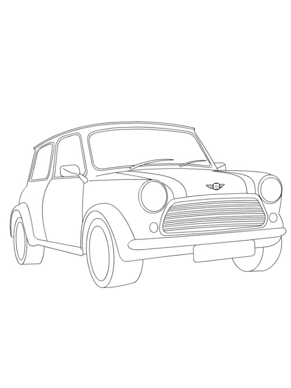 Morris Mini Minor Colouring page