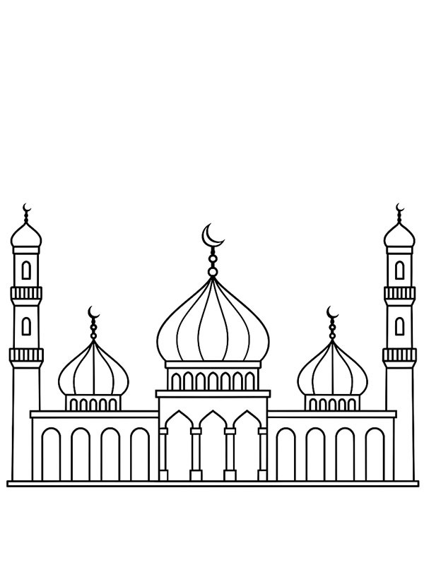 Mosque Colouring page