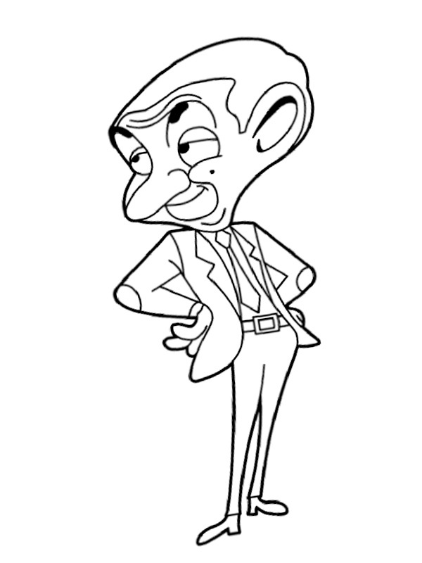 Mr Bean Colouring page