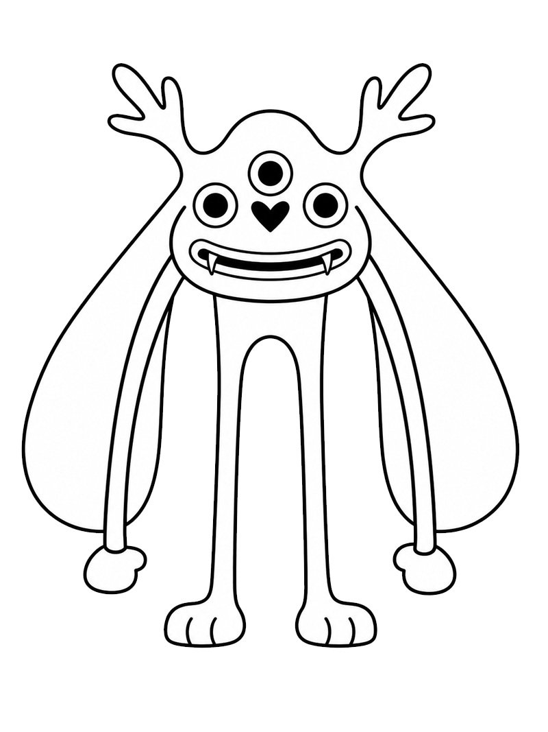 Mr. Kickster (Garten of Banban) Colouring page