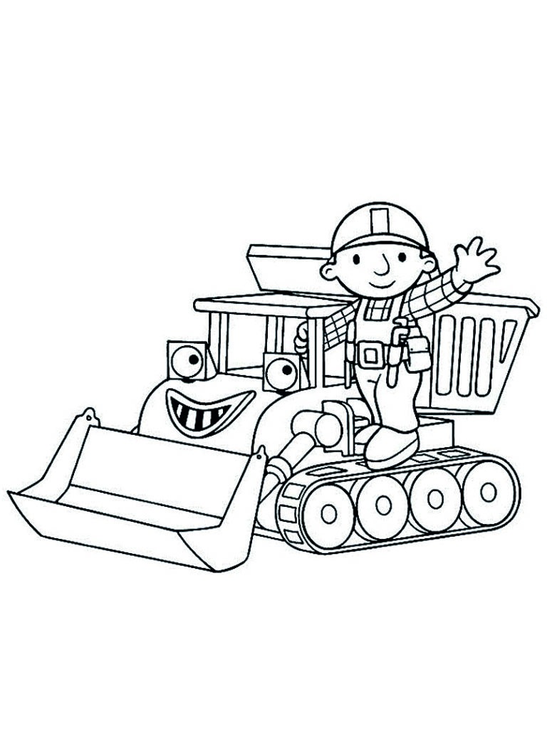 Muck and Bob the Builder Colouring page