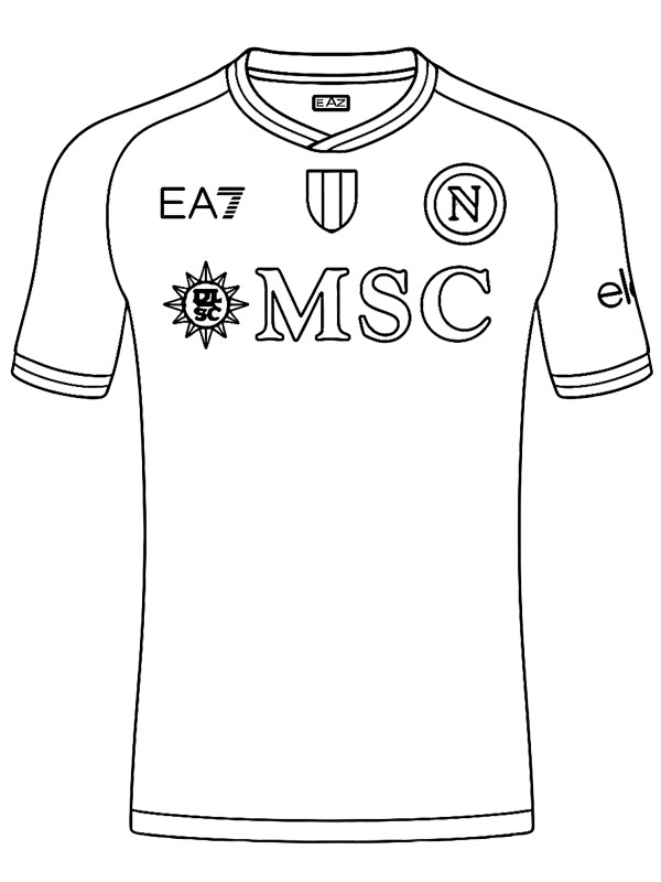 Napoli soccer jersey Colouring page