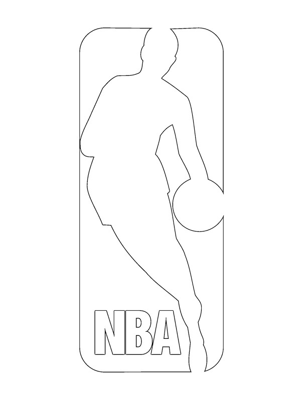 NBA logo Colouring page