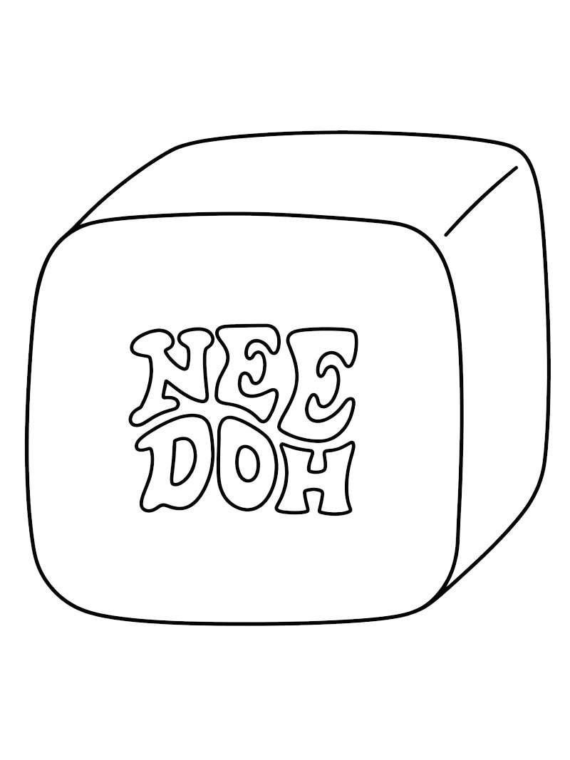NeeDoh Nice Cube Colouring page