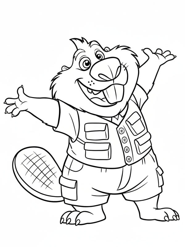 Nibbles Maplestick Colouring page
