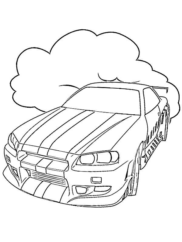 Nissan Skyline Gt-r Colouring page