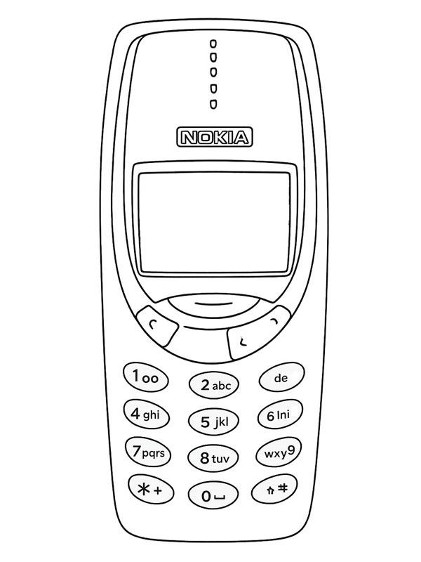 Nokia 3310 Colouring page