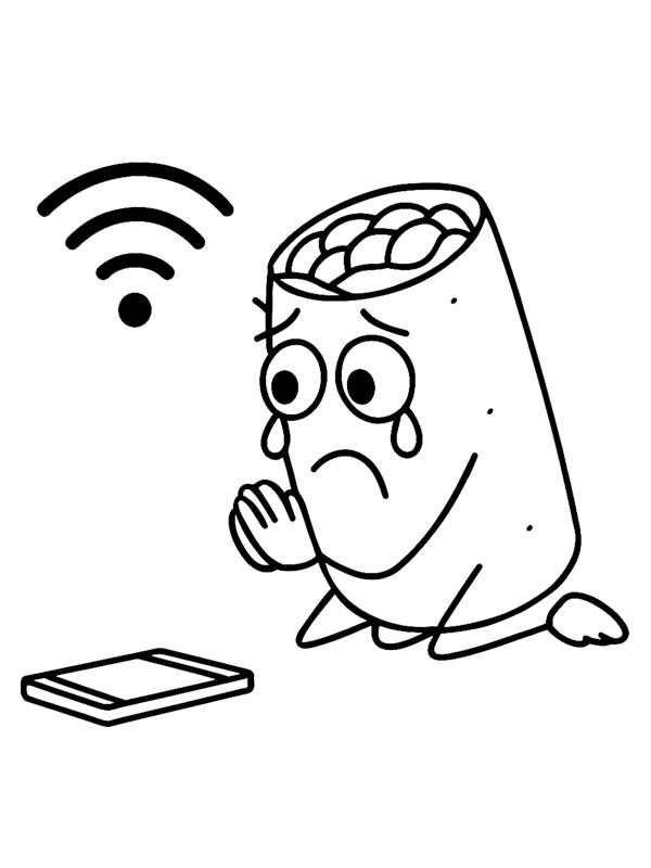 Nooo My Hotspot Colouring page