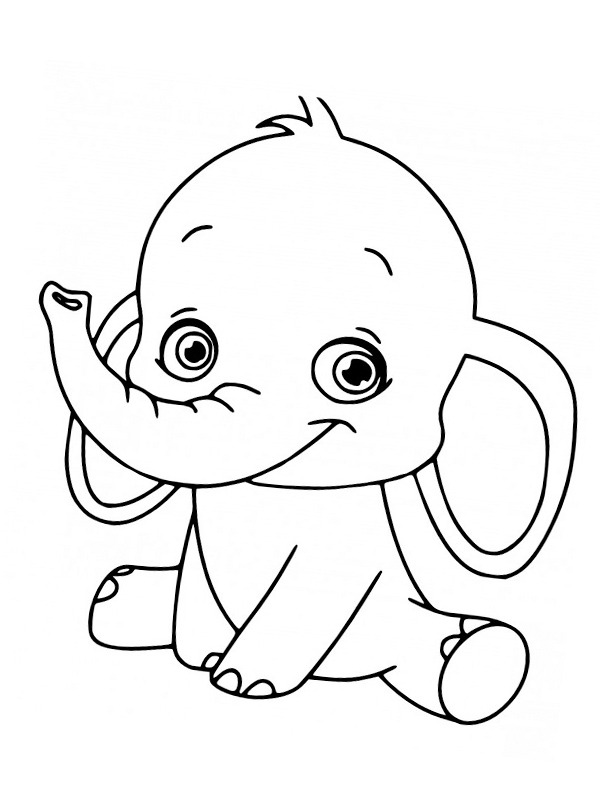 Elephant Colouring page