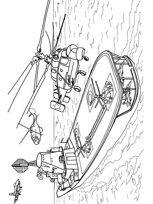 Warship Colouring page