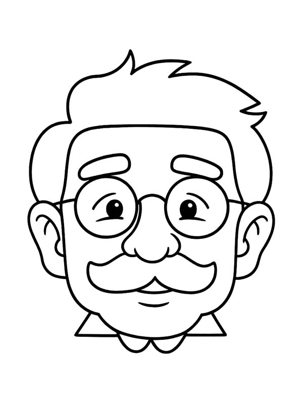 Grandpa Colouring page