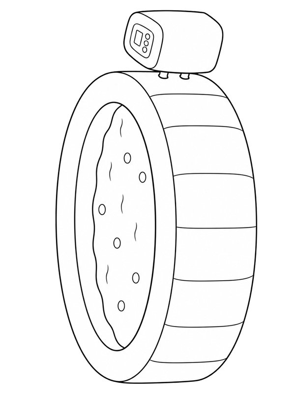 Inflatable jacuzzi Colouring page