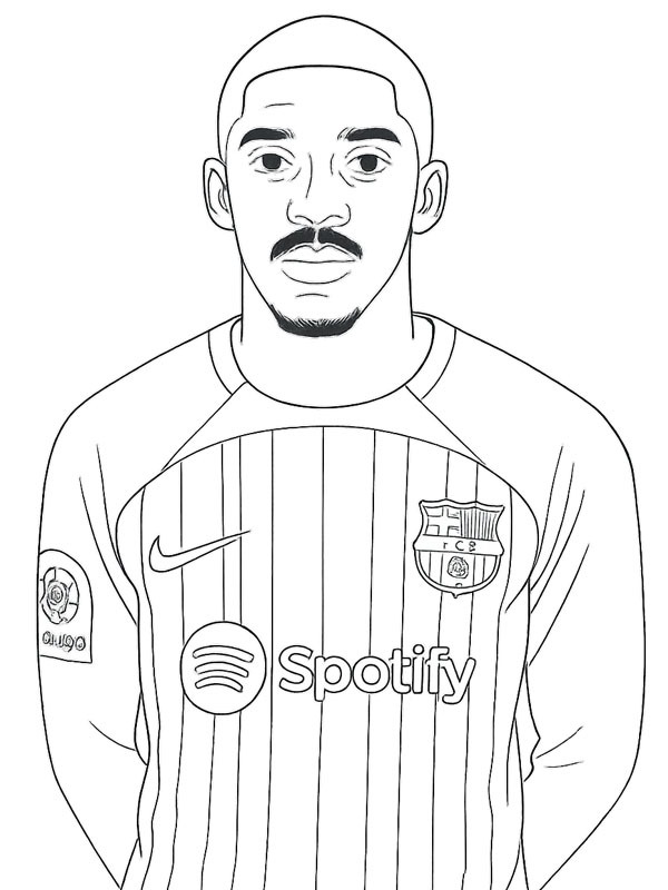 Ousmane Demb&eacute;l&eacute; Colouring page