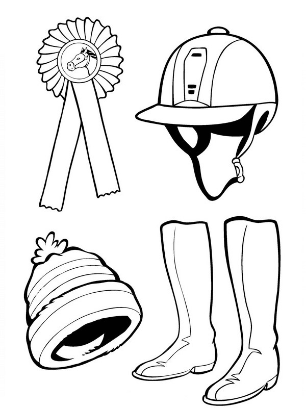 Horse clothing outfit Amika Colouring page