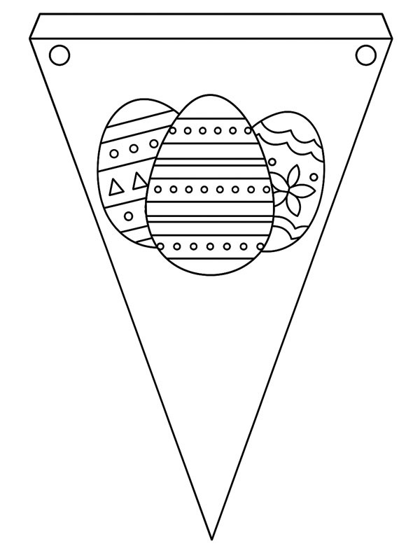 Easter flags Colouring page