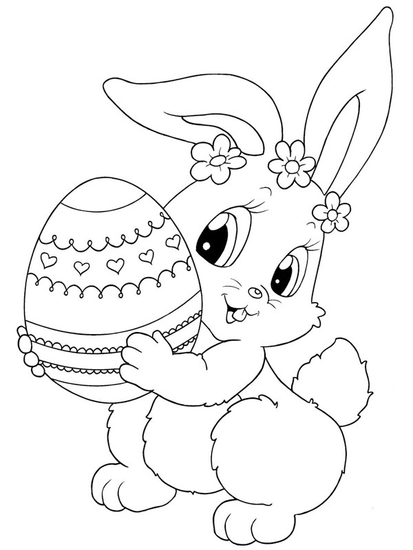 Easterbunny Colouring page