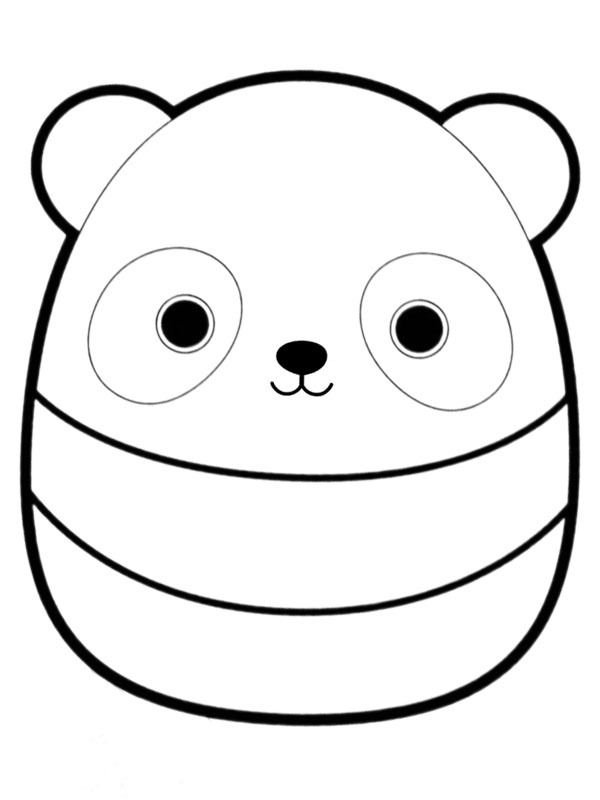 Panda Stanley Squishmallows Colouring page