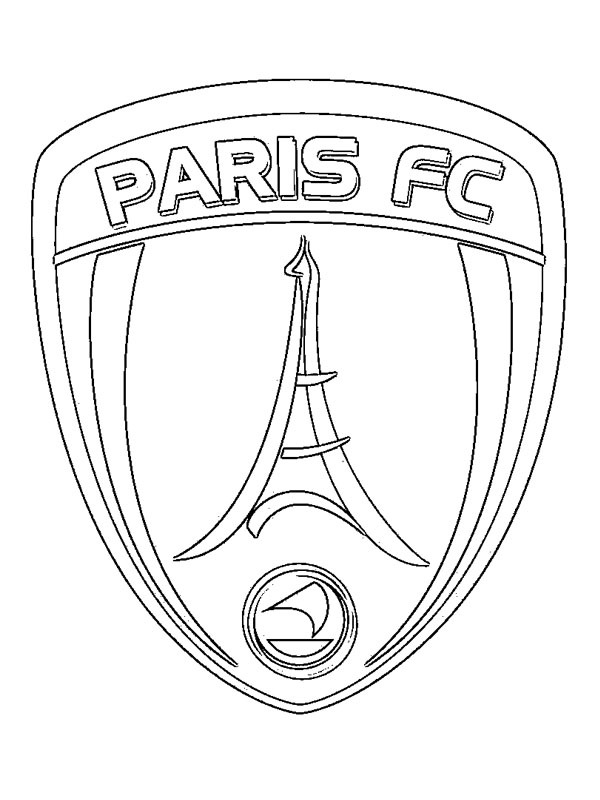 Paris FC Colouring page