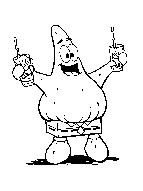 Patrick Star Colouring page