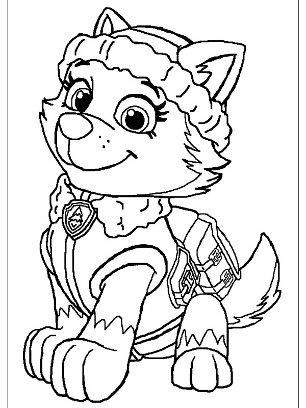 Paw Patrol Everest Colouring page