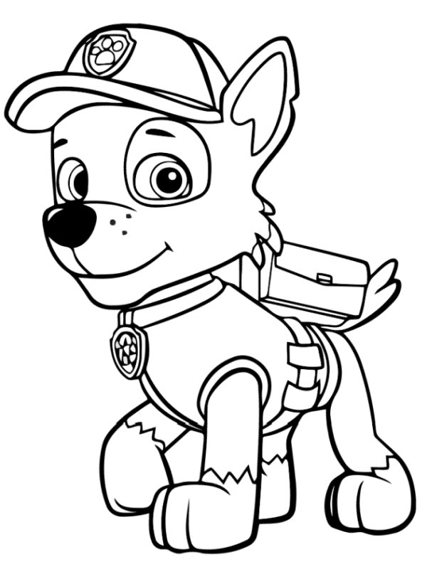 Paw Patrol Rocky Colouring page