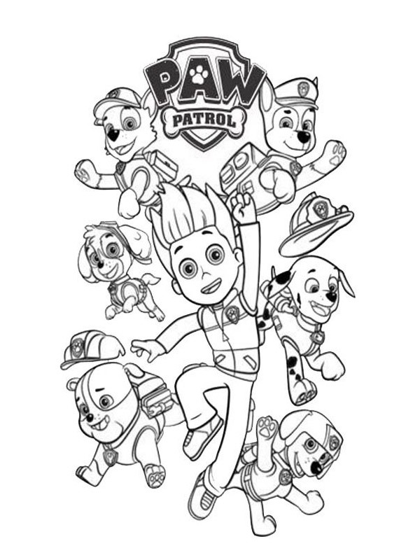 Paw Patrol Colouring page
