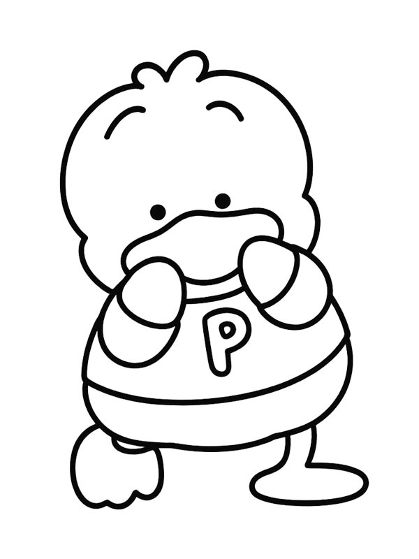Pekkle (Sanrio) Colouring page