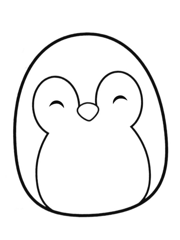 Squishmallows Puff the Penguin Colouring page