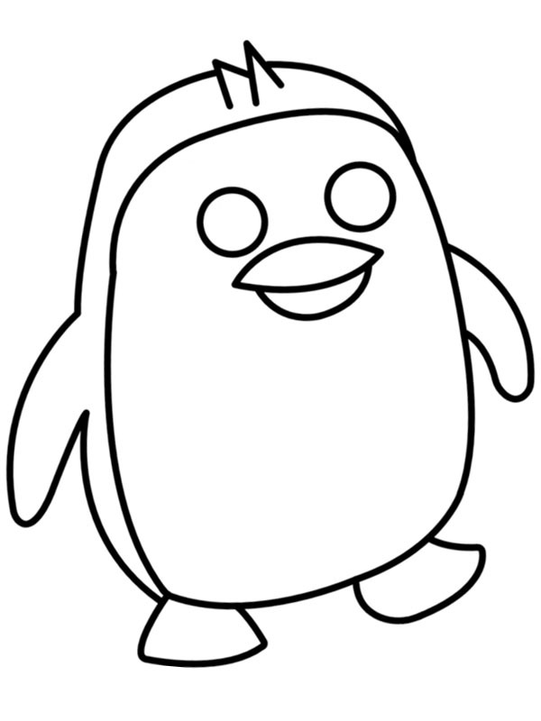 Roblox golden pingu&iuml;n Colouring page