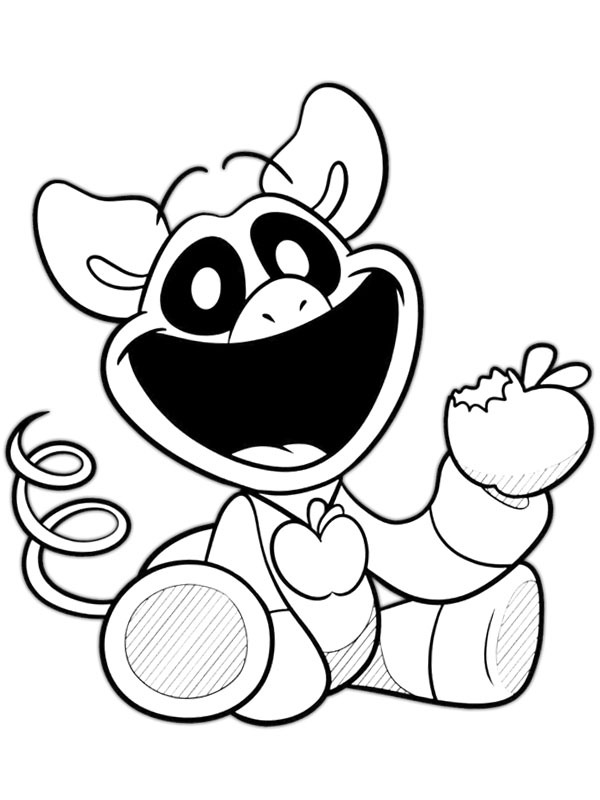Picky Piggy Colouring page