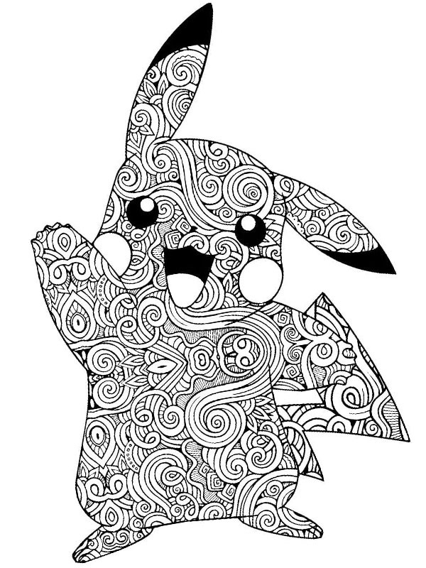 Mandala Pikachu Colouring page
