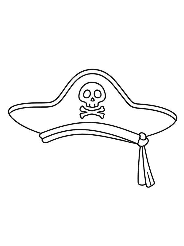 Pirate hat Colouring page