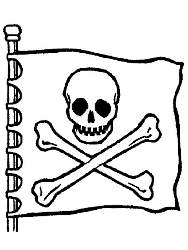 Pirateflag Colouring page