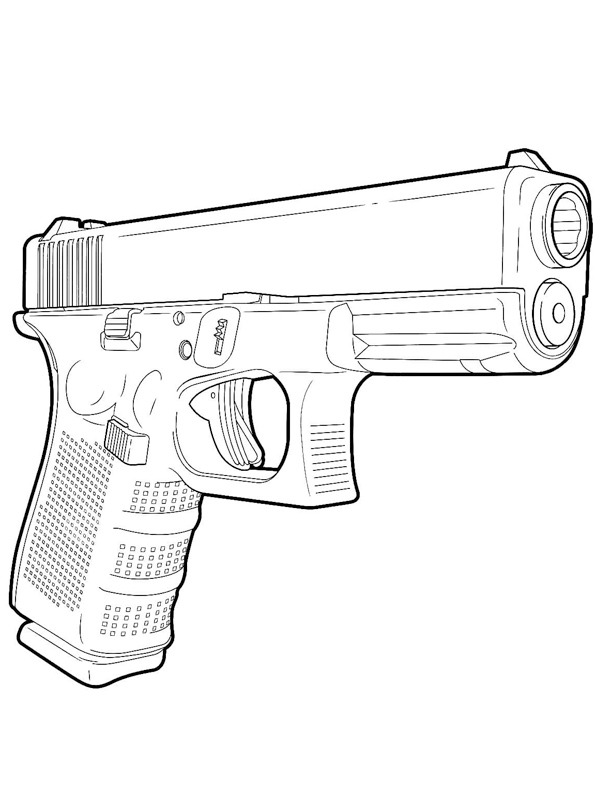 Pistol Colouring page