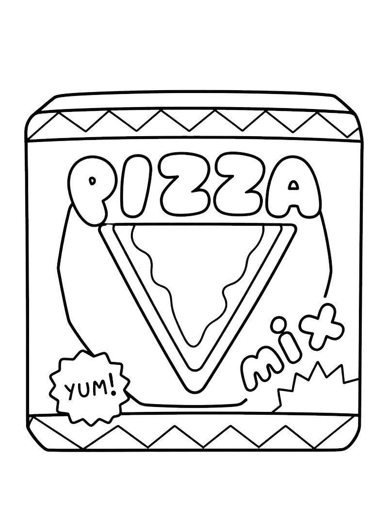 Pizza (Toca Boca) Colouring page