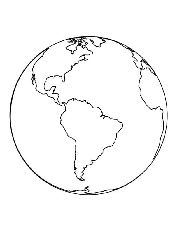 Planet Earth Colouring page